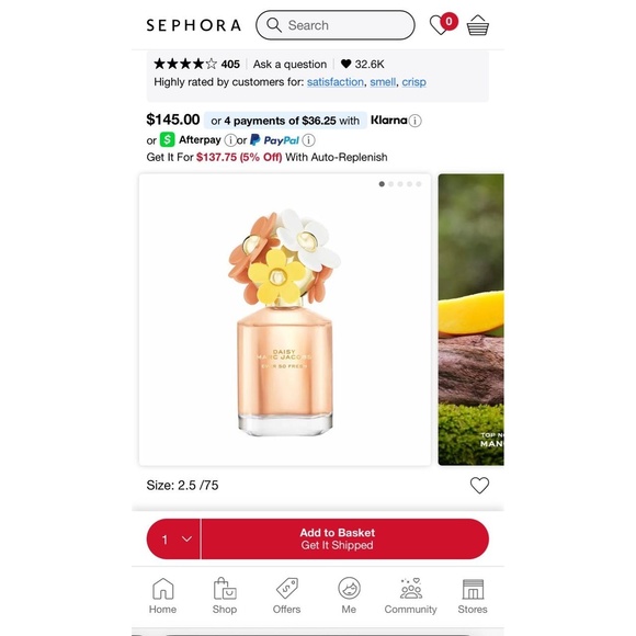 NIB Marc Jacobs Daisy Ever So Fresh Perfume 75ml 2.5oz - Picture 5 of 5